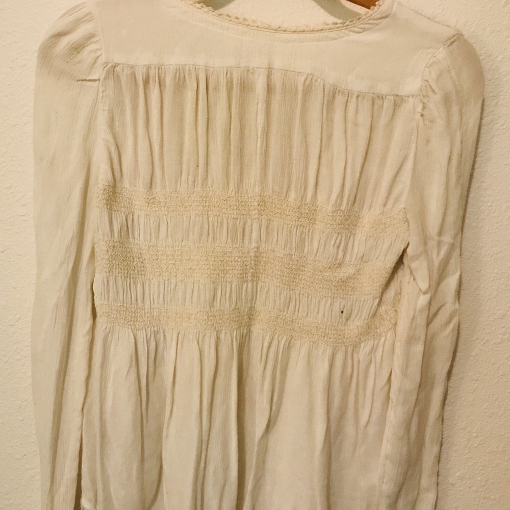 Free people white long sleeve shirt - Picture 6 of 7